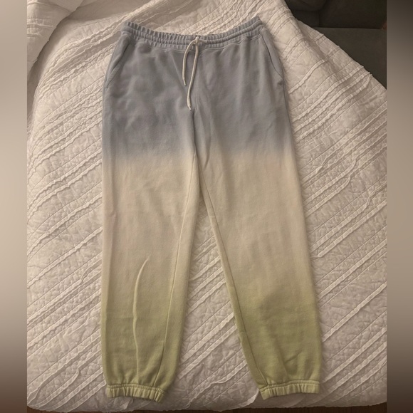 RAILS Kingston Sweatpants in Blue Mint Dip Dye with Drawstring Waist - Picture 2 of 10